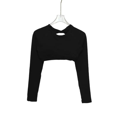 NCLAGEN Long Sleeve Crop Top Woman Yoga Pilates Clothing Beautiful Back Gym Workout Sportswear Sports Compression Shirt