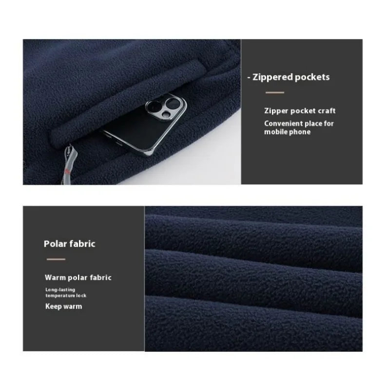 Men's Polar Fleece Pants Winter Thicken Warm Casual Fleece-Lined Jogging Sweatpants Men Loose Oversized Straight Trousers Male.