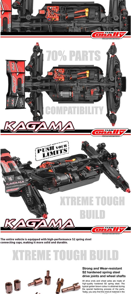 Team Corally Kagama 6s 1/8 4WD RC Cars Remote Control Electric Simulation Racing Card Climbing Off Road Vehicle Model Toy Gift.