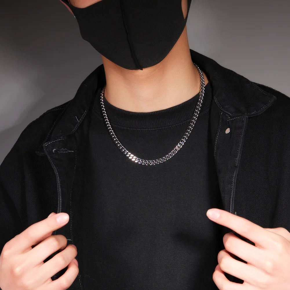 316 Stainless Steel Plated 18k Gold Fashion 8.10.12mm Encrypted Cuban Chain Miami Rap Hip Hop Men's Bracelet Accessory