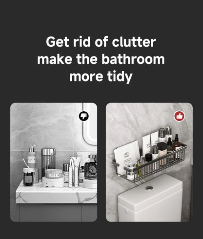Bad Zubehör Regal Organizer Dusche Küche Lagerung Rack Wand Raum Aluminium Wc Shampoo Halter Regale 25CM