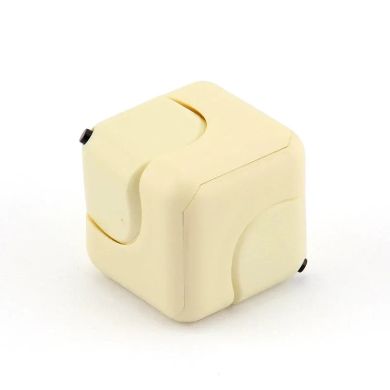 Fidget Cube with Spinner, Multifunction Stress Relief Puzzle Toy for Adults, 6-Side Mini Square Finger Toy for Anxiety ADHD.