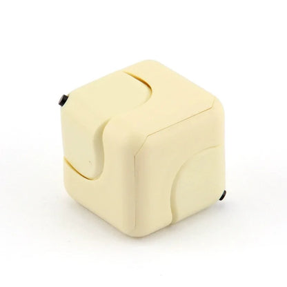 Fidget Cube with Spinner, Multifunction Stress Relief Puzzle Toy for Adults, 6-Side Mini Square Finger Toy for Anxiety ADHD.
