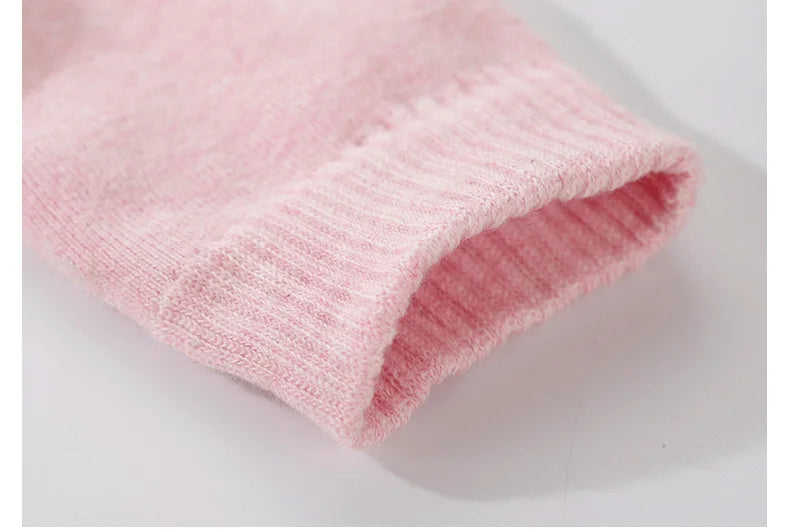 1 Pairs Winter Warm Wool Women Socks  Thicken Plush Solid Color Christmas Against Cold Snow Soft Therma Sleep Sock.