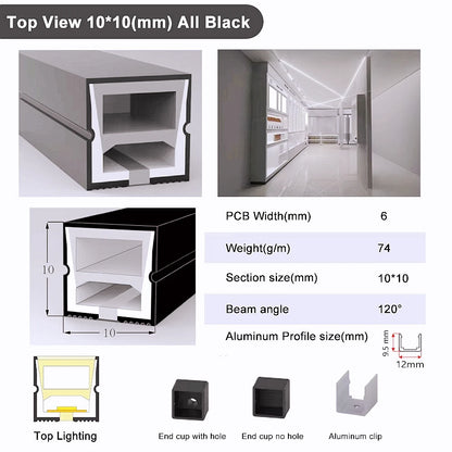 IP67 Waterproof Flexible LED Neon Silicone Light Tube for WS2812B WS2811 5050 RGB 5mm 8mm 10mm 12mm PCB Light Strip.