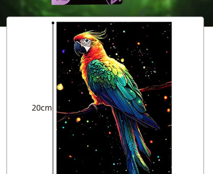 4PCS Glow in Dark Scratch Paper Animals Cards Magic Painting Art with Stylus Stress Relief Drawing Toy DIY Craft Kids Adult Gift.