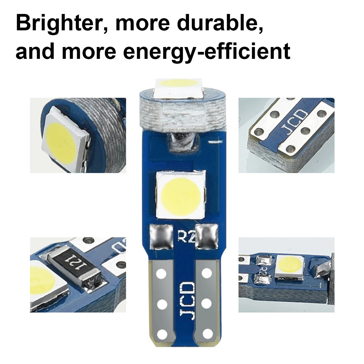 10X T5 Led-lampe W3w Auto Lichter Lizenz Lampe Motorrad Dashboard Licht Auto 3smd 12v Canbus Innen Mini rote Dome Lesen Lampen.