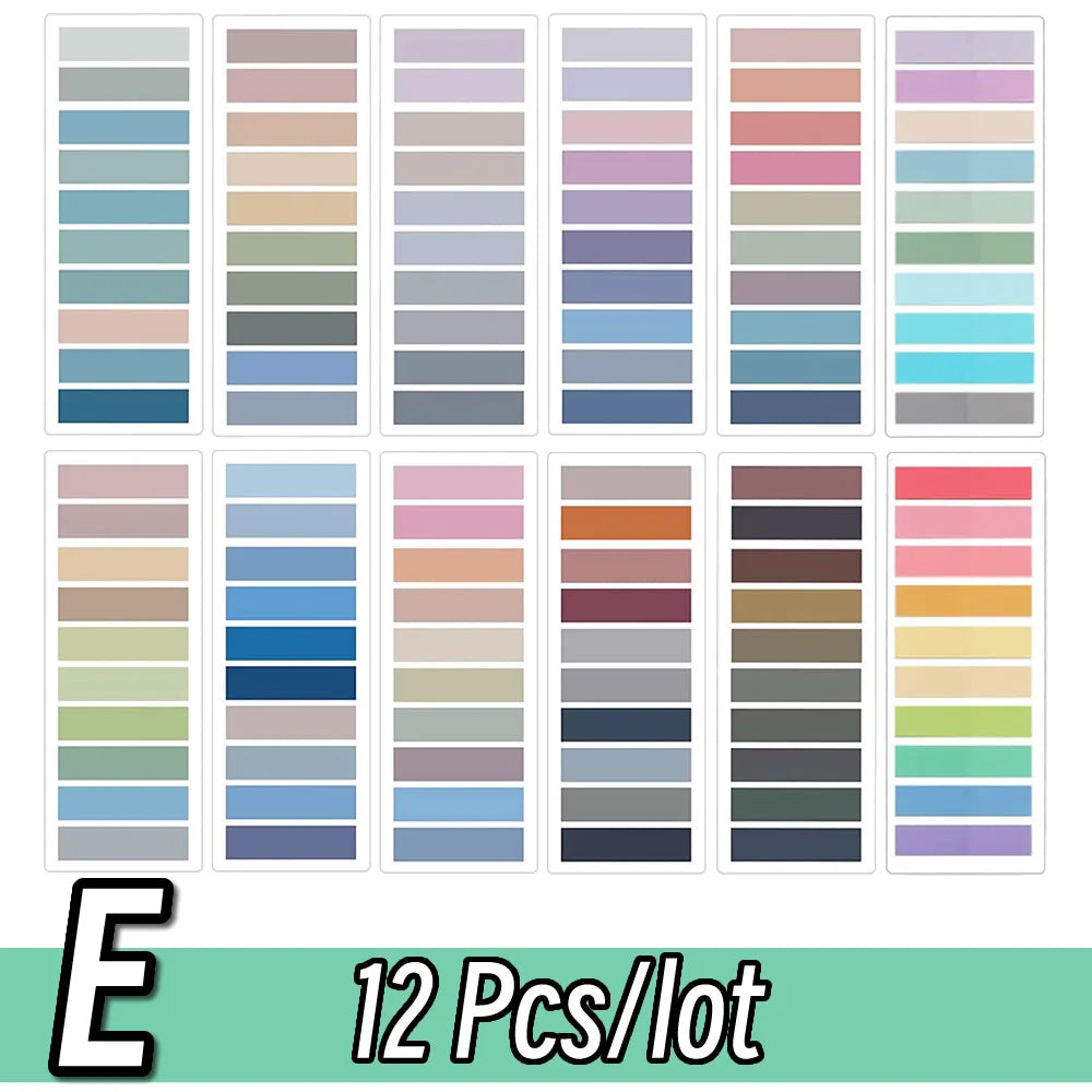 2400S Transparent Bunte Index Kreative Notizblöcke Büro Schule Schreibwaren Selbstklebende Aufkleber Haftnotizblöcke.