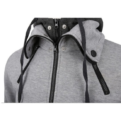 Zipper Men Jackets Autumn Winter Casual Fleece Coats Bomber Jacket Scarf Collar Fashion Hooded Male Outwear Slim Fit Hoody.