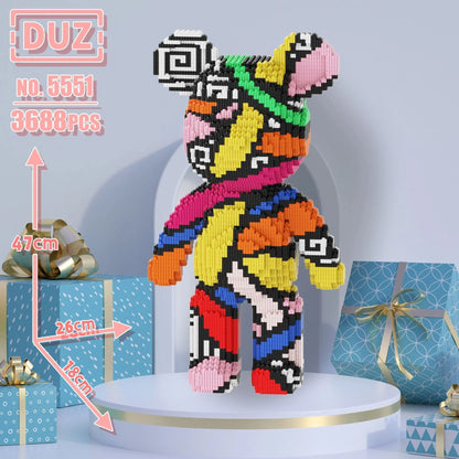 Oversized Violents Bear Building Blocks Assembled Toys DIY Adult Educational Children's Toys Birthday Gift Model Dolls Toys