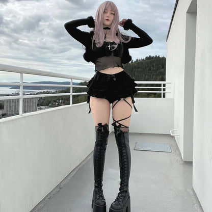 AltGoth Mall Goth Hotsweet Shorts Women Aesthetic Y2k E-girl.