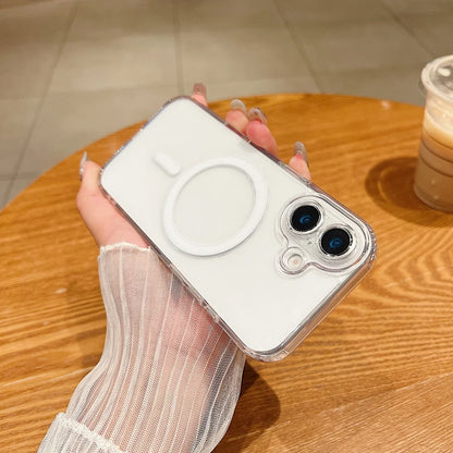 Ultra thin 17 Pro Max Magnetic Case Transparent Magsafe Case For iPhone 17 Air 16 15 14 13 11 12 Pro Max Camera Protect Cover.