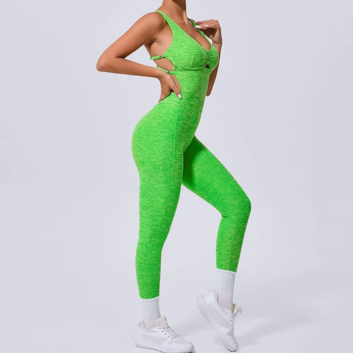 Seamless Yoga Jumpsuits Sports Fitness Peach Hip Raise Cross Beauty Back Dance Belly Contracting One-piece Tracksuits for Women.
