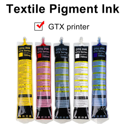 Winnerjet GTX ink bag 700ml High quality DTG Textile ink For Brother GTX-422 GTX-423 GTX-425 GTX-600 GTX PRO GTX Brother printer.