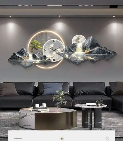 2025 Design Luxus Wanduhren Wohnzimmer Led Ästhetische Minimalistische Wand Uhr Stille Mode Nordic Horloge Murale Home Decorat