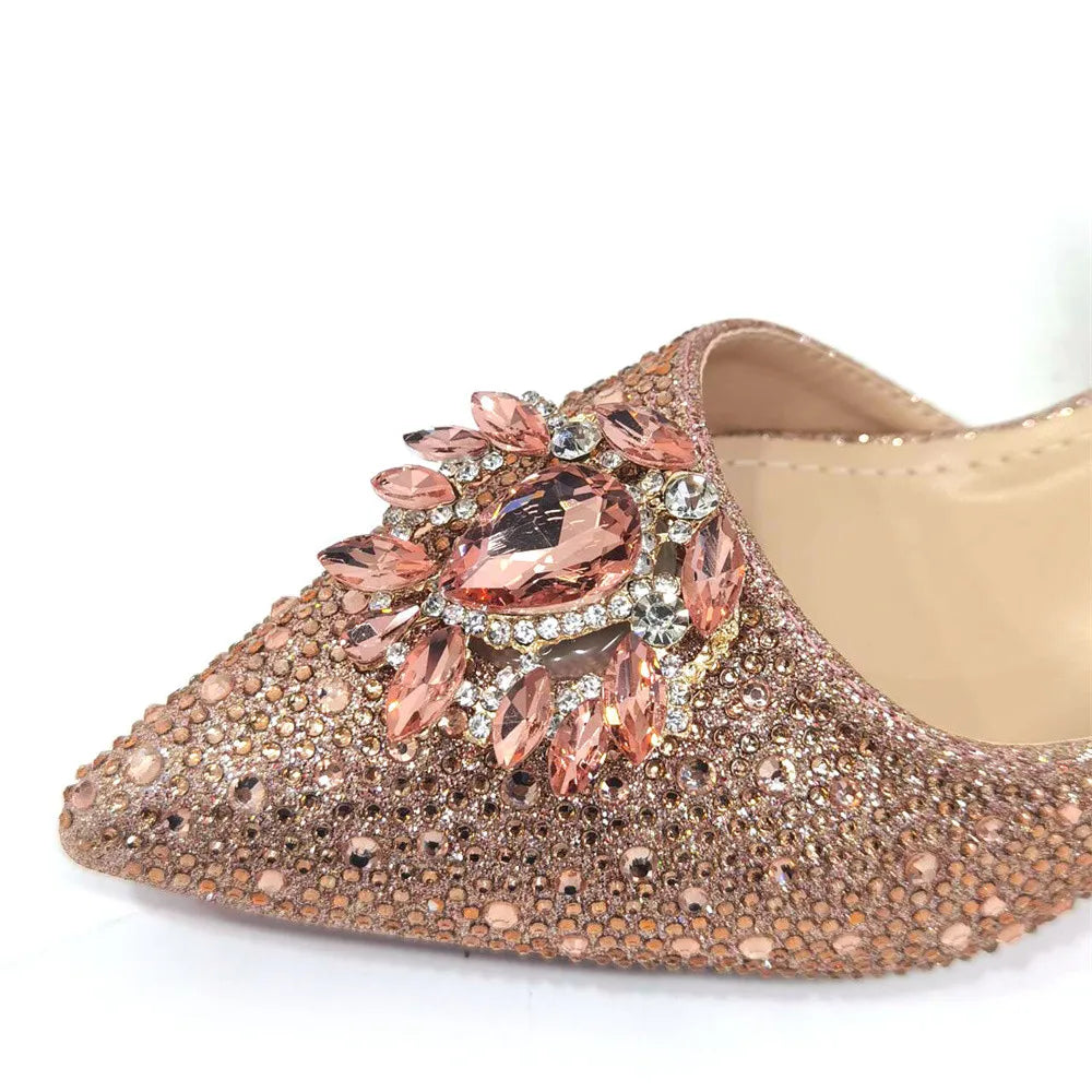 Sandals Woman Summer 2024 Hot Selling Design Pointed Toe Thin Heels Mature Ladies Shoes Matching Bag Set in Red Color