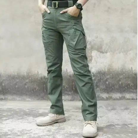 Black Camo Cargo Pants Outdoor Multi-pocket Ripstop Waterproof Trousers Male Autumn Wear-resistant Training Fishing Work Pant