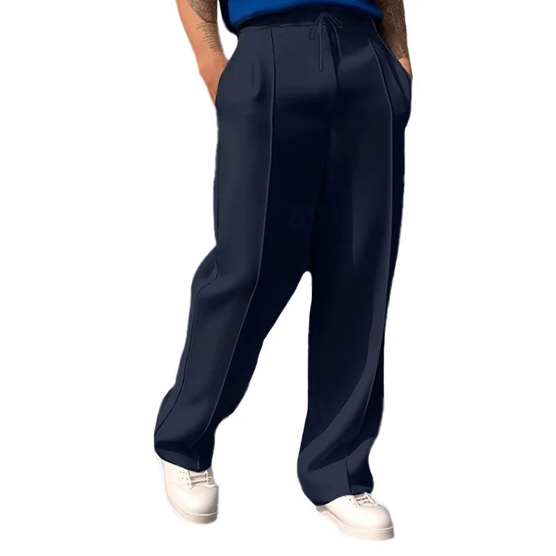 Cross-border spring and autumn thin men's sports and leisure drawstring loose jogging trend trousers sweatpants.