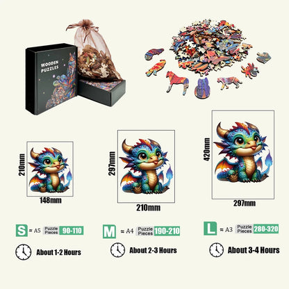 Cartoon animal wooden puzzle Film elements figure Popular classics wood jigsaws for adult kids Educational toy.