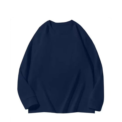 300gsm Heavy Weight Cotton T-shirt Long-sleeved T-shirt for Men Women Pure White Men's Blank Shirt Wholesale