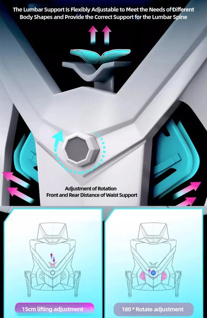 Elektronischer Gaming-Computerstuhl, ergonomische Bürostühle mit Rückenlehne und versteckter Fußstütze, 150-Grad-Neigung, Rollstuhlmöbel