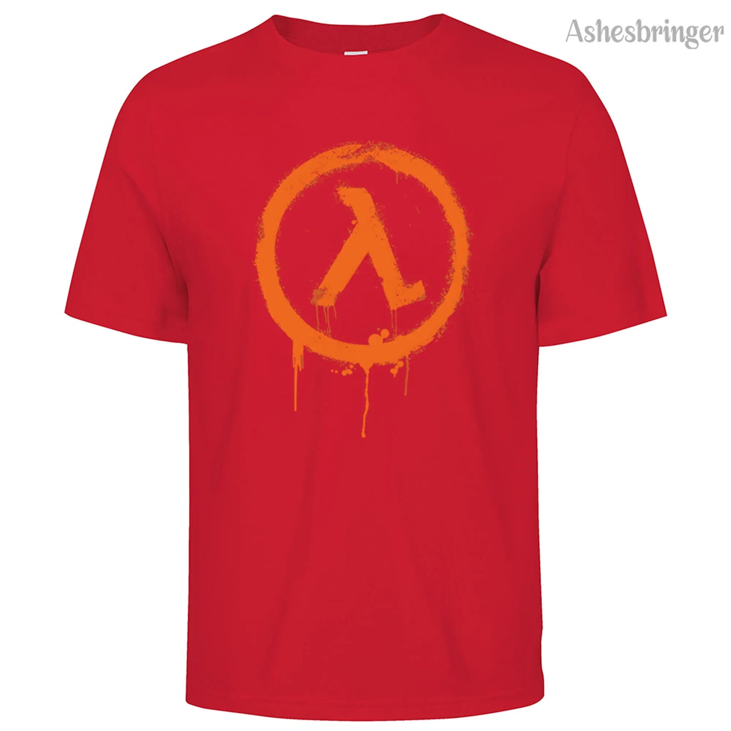 Men's Cotton Crew Neck Half Life Graphic Print T-Shirt Street Casual Style Tops For Men and Women