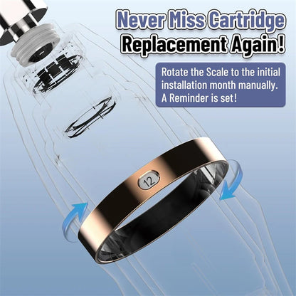 Briskspring Shower Water Filter Purifier To Remove Chlorine Heavy Metals With Time Reminder Shower Head  filter for hard water.