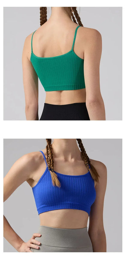 Women Sport Bra Yoga Clothes Underwear Women Bra Threaded High Intensity Support for Running Fitness Ideal  Bubble Wrap Push Up.