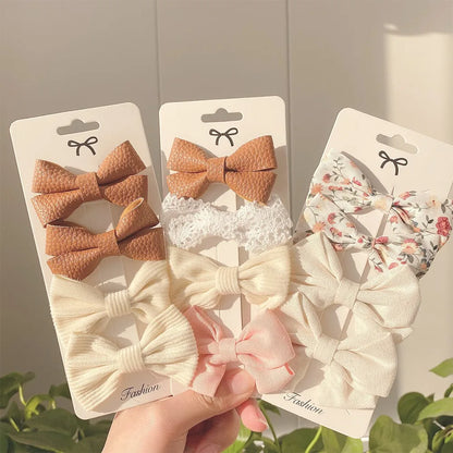 18 Pcs Hair Clip Set Cute Hair Accessories Girl Cartoon Hair Clip Headwear Bow Flower Animal Hairpin Hair Ring Box Not Included.