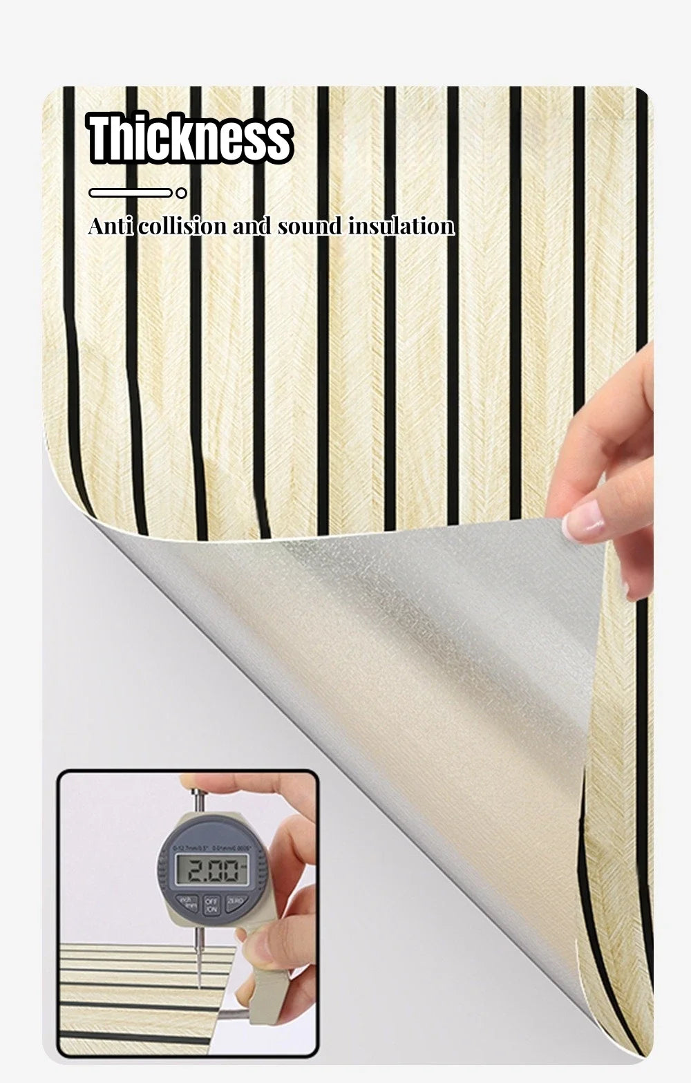 Faux Grille Wall Stickers Self Adhesive Wallpaper for Bedroom Walls Thick Foam Wood Grain Peel and Stick Wallpapers Home Decor