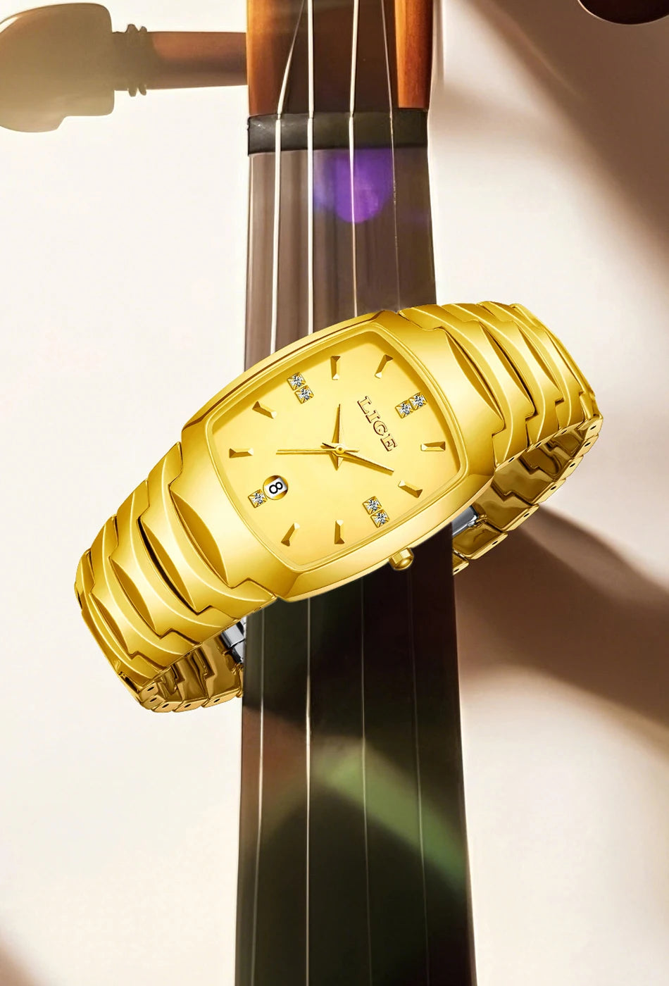 LIGE Fashion Luxury Woman Watch Simple Elegant Stainless Steel Casual Quartz Watches for Women Calendar Ladies Romantic Gift New.