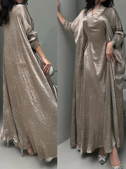 Women Ramadan Eid Arabic Dubai Abaya Luxury Muslim Fashion Hot Beading Long Dress Kaftan Robe Femme Islam Prayer Clothing Kebaya.