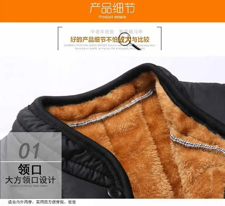 Short Velvet Thickened Labor-insured Cotton Jacket for Men's Winter Top Coat.