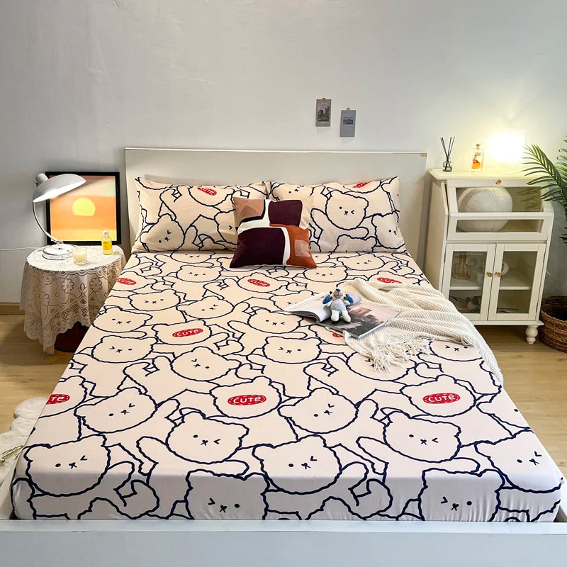 1pc Warm Winter Elastic Fitted Sheets Adjustable Flannel Velvet Mattress Cover Fluffy Fitted Bed Sheets for 200 Queen 180 size