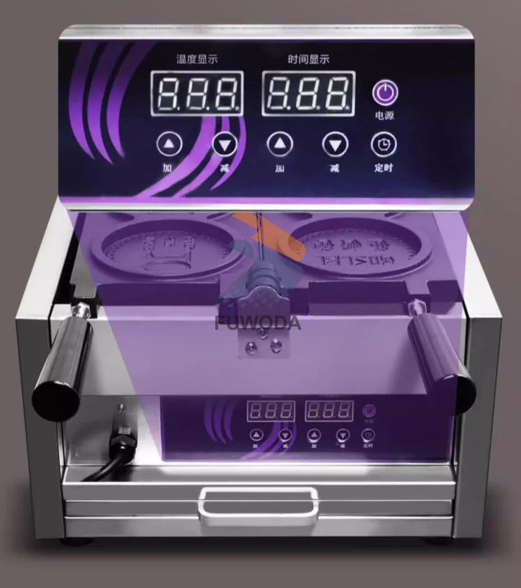 4pcs Non-stick Coating Gold Coin Waffle Machine Korean 10 Won Gold Coin Waffle Maker Machine 3000W Round Coin Cake Machine.