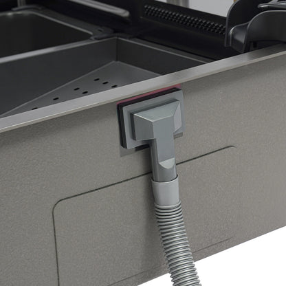 Edelstahl Rechteckige 68*45*21 cm Küche Waschbecken Große Single Slot Wasserhahn Set Seifenspender Tasse Waschmaschine