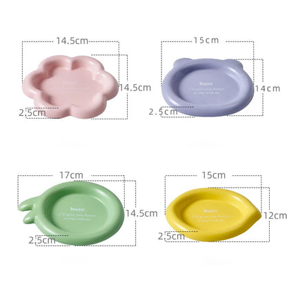 Cat Ceramic Food Basin Pet Small Size Canned Snack Feeding Dish Bowls Puppy Cute Eating Feeders Kitten Supplies.
