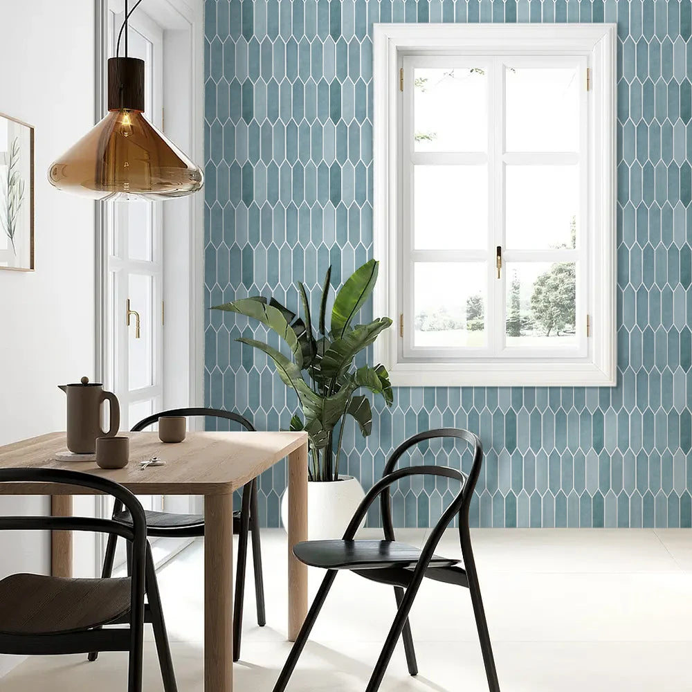 10 Pcs 3D Wall Panels, Peel and Stick Backsplash Tiles, Long Hexagon 3D Decorative Tiles for Interior Decor 30 X 30cm