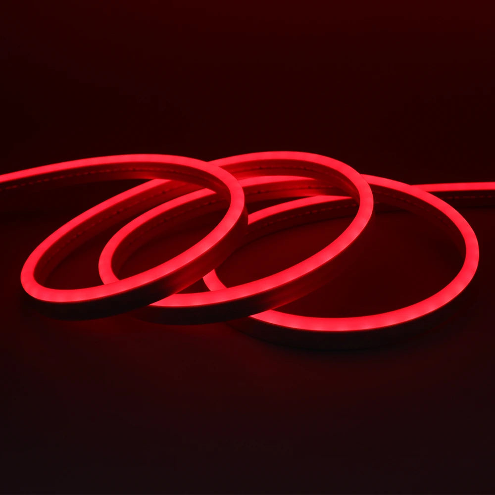 IP67 Waterproof DC 24V Neon Strip TV BackLight White/Blue/Pink/Yellow/Green Home Decor Silicon Tube LED Light 1M 5M 10M 20M