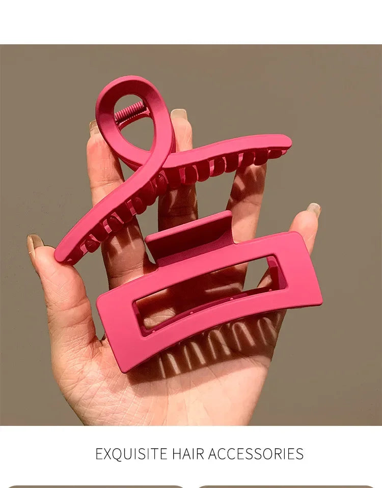 Set of 8 Plastic Hair Clip Large Hair Accessories Simple Hairpin Thin Hair Styling Tools for Women.