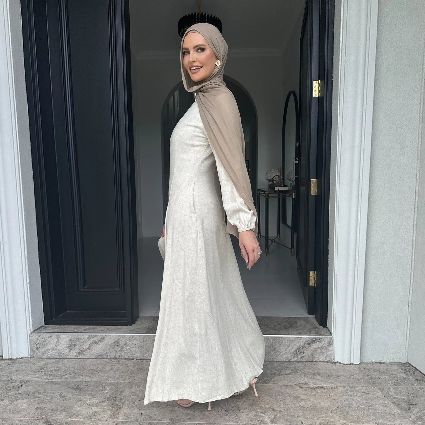 Muslimische Abaya Frauen Kleider Solide Schlank Jalabiya Eid 2025, Ramadan Marokko Islam Vestidos Largos Arabische Lange Robe Dubai Abayas Kaftan.