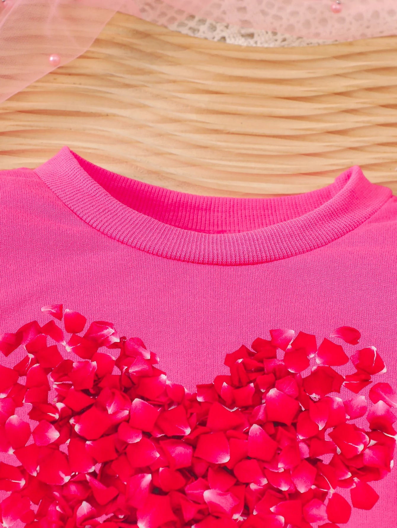 Spring 3-10y Kids Girls Clothes Heart Printing Tops Pleated Skirt 2pcs Sets Children's Outdoor Daily Wear Valentine's Day Gift.