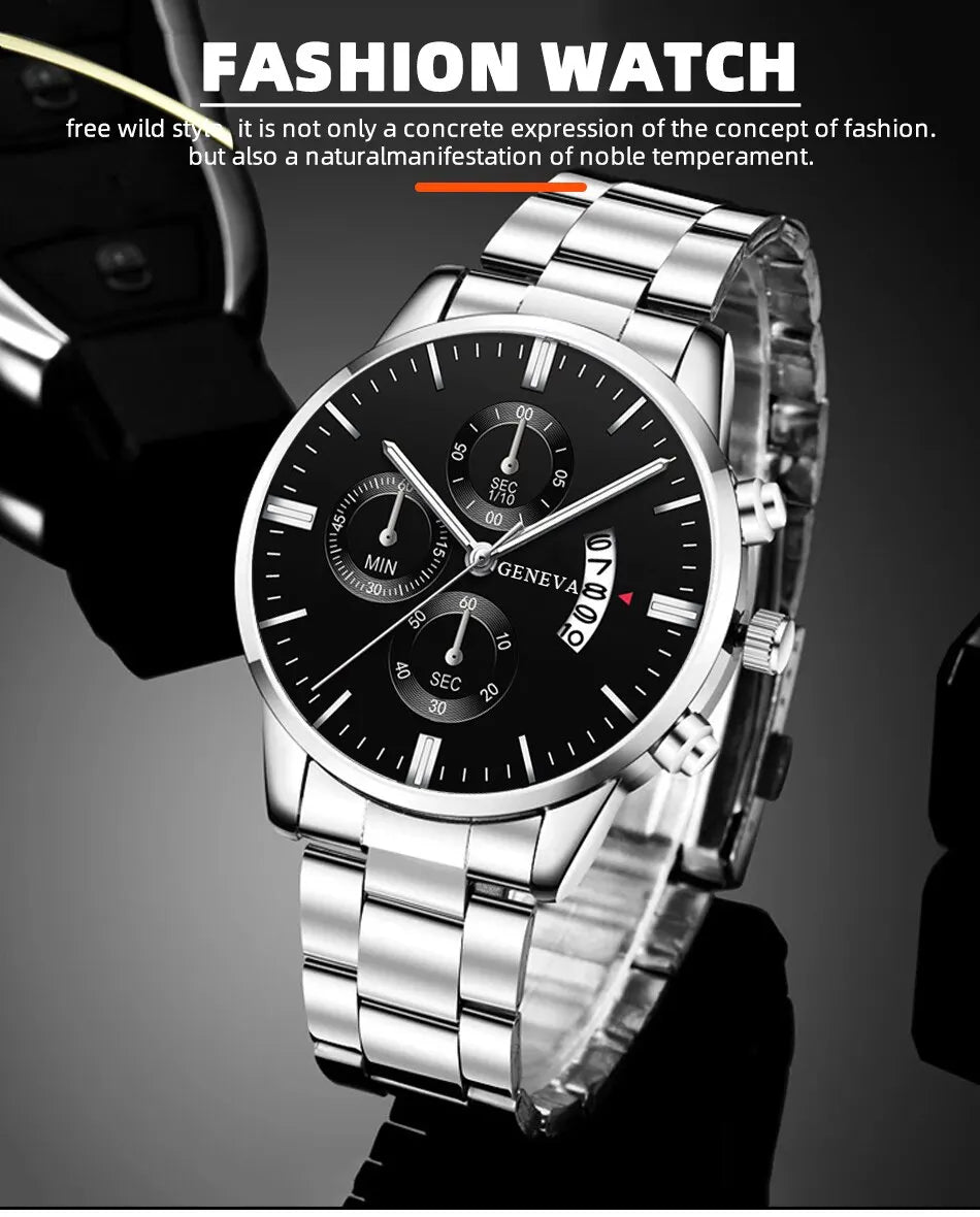 Fashion Men Watch Luxury Calendar Quartz Wrist Watch Business Watches Man Clock Male Bracelet Wristwatch.