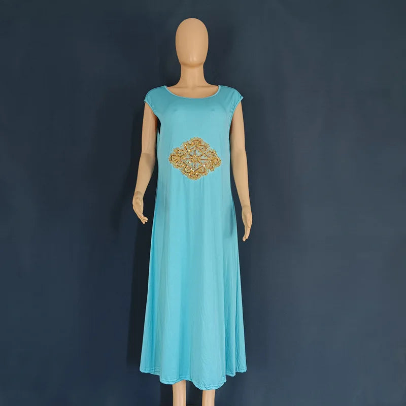 Partykleider für Frauen, Abaya, muslimischer Kaftan, 2-teiliges Set, Eid-Flare-Ärmel, Robe, bestickt, goldene Spitzenkleid, Anzug, Jalabiya Ramadan.