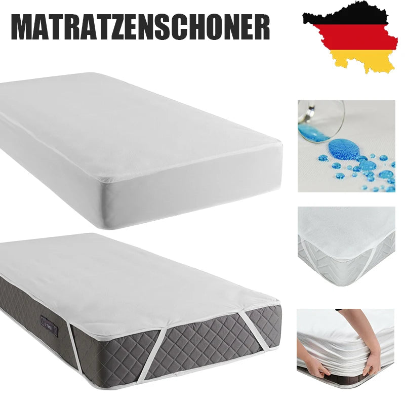 Waterproof Throw Mattress Cover Mattress Protector Covers  Pad Washable Mattress Bed Protector with Elastic Band Single/Double.