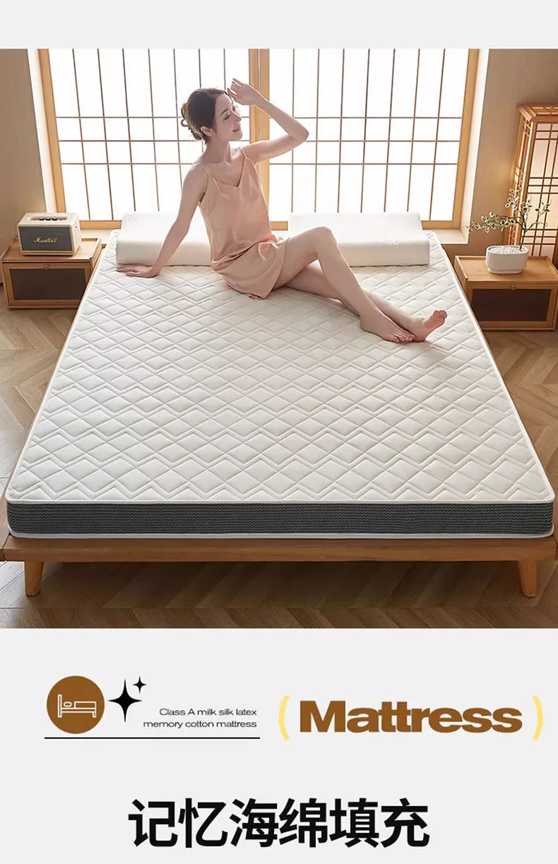 Naturlatex-Matratze, Zuhause, Schlafzimmer, Tatami, Memory, Wattepad, gepolstert, Vermietung, einzelner Studentenwohnheim, verdickt