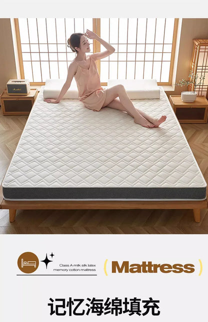 Naturlatex-Matratze, Zuhause, Schlafzimmer, Tatami, Memory, Wattepad, gepolstert, Vermietung, einzelner Studentenwohnheim, verdickt