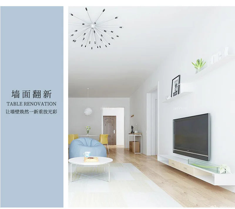 Matte PVC Vinyl Self Adhesive Wallpapers Furniture Renovation Films White DIY Decorative Kitchen Cabinet Waterproof Wall Sticker