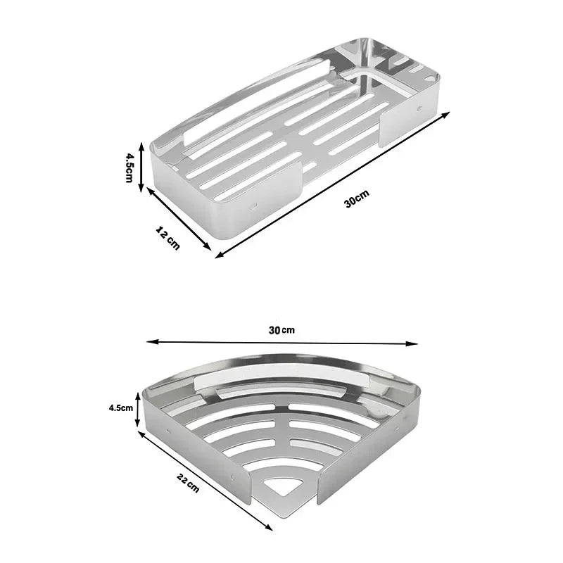 1/2/3 Schichten Eckduschregal Badezimmer Shampoo Duschregal Halter 304 Edelstahl Schlagfrei Küchenstativ Eckständer