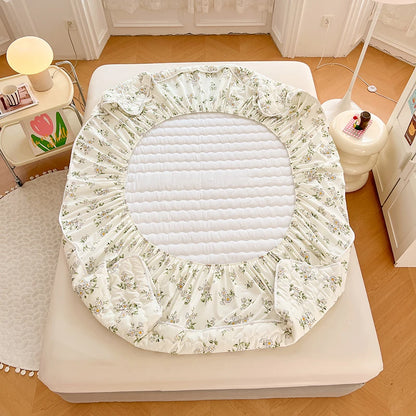 Quilted Mattress Cover For Kids Single/Double Size Rabbit Printing cubre colchón 200X220cm Anti-Mite 매트리스커버 Queen/King Size 매트리스